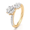 Thumbnail Image 4 of J'Lure Octagon Brilliant-Cut Two-Stone Lab-Grown Diamond Engagement Ring 1-7/8 ct tw 18K Yellow Gold