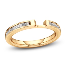 J'Lure Baguette-Cut Lab-Grown Diamond Contour Wedding Band 3/8 ct tw 18K Yellow Gold