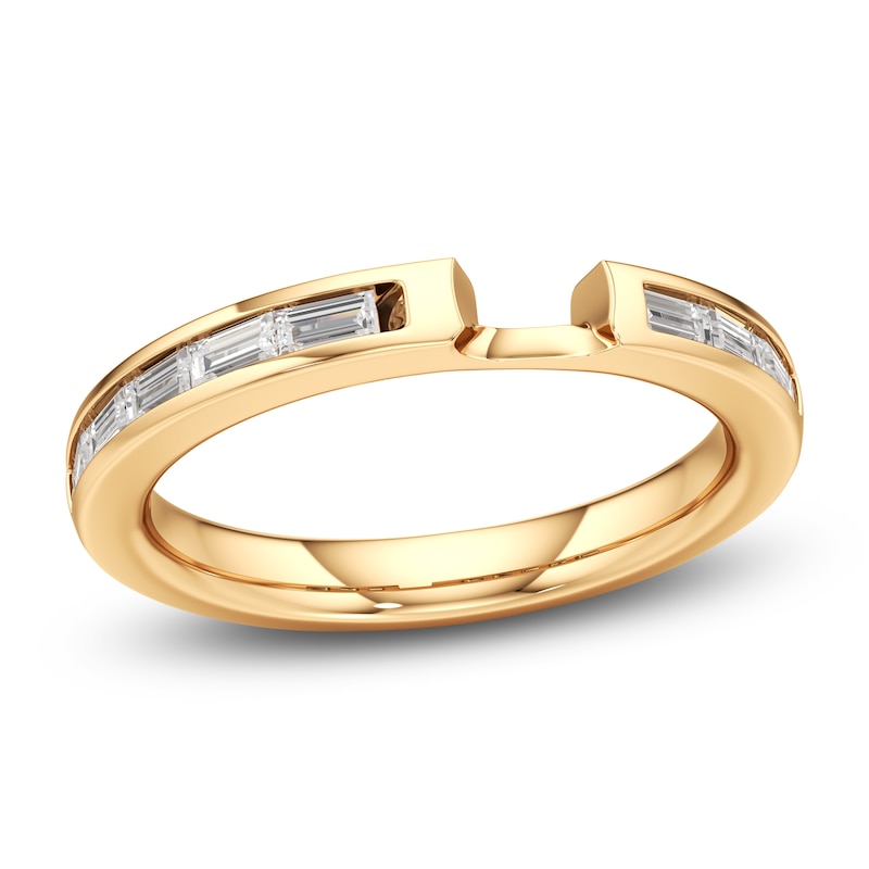 Main Image 1 of J'Lure Baguette-Cut Lab-Grown Diamond Contour Wedding Band 3/8 ct tw 18K Yellow Gold