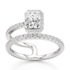 Thumbnail Image 1 of J'Lure Radiant Brilliant-Cut Lab-Grown Diamond Spiral Engagement Ring 1-3/8 ct tw 18K White Gold
