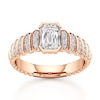 Thumbnail Image 1 of J'Lure Imperial-Emerald Step-Cut Lab-Grown Diamond Engagement Ring 1-1/4 ct tw 18K Rose Gold