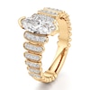 Thumbnail Image 4 of J'Lure Moval Old-Cut Lab-Grown Diamond Engagement Ring 1-1/3 ct tw 18K Yellow Gold