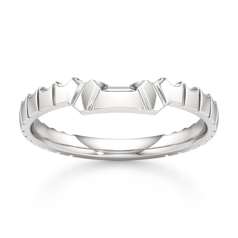 Main Image 1 of J'Lure Contour Wedding Band 18K White Gold