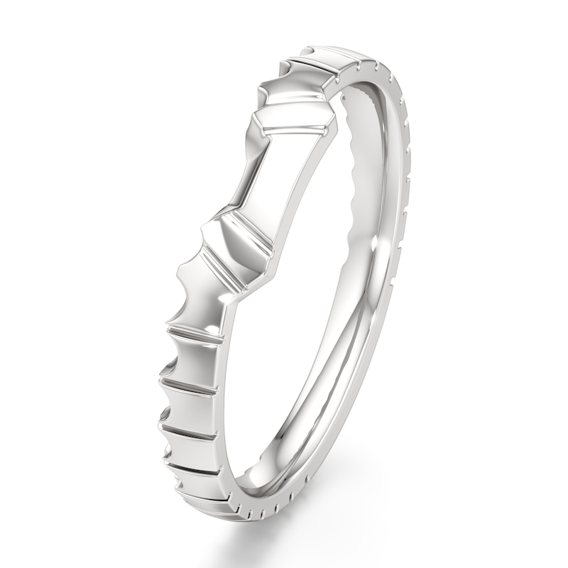 Main Image 4 of J'Lure Contour Wedding Band 18K White Gold
