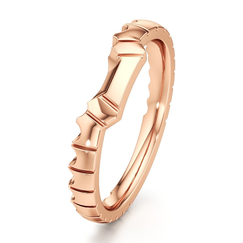 Main Image 4 of J'Lure Contour Wedding Band 18K Rose Gold