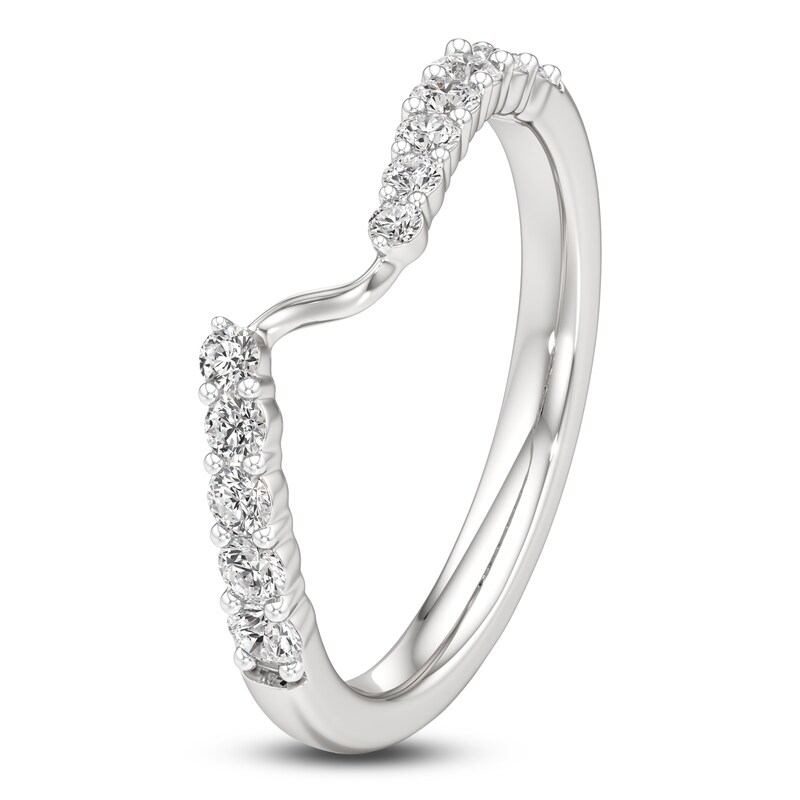 Main Image 2 of J'Lure Lab-Grown Diamond Contour Wedding Band 1/3 ct tw 18K White Gold