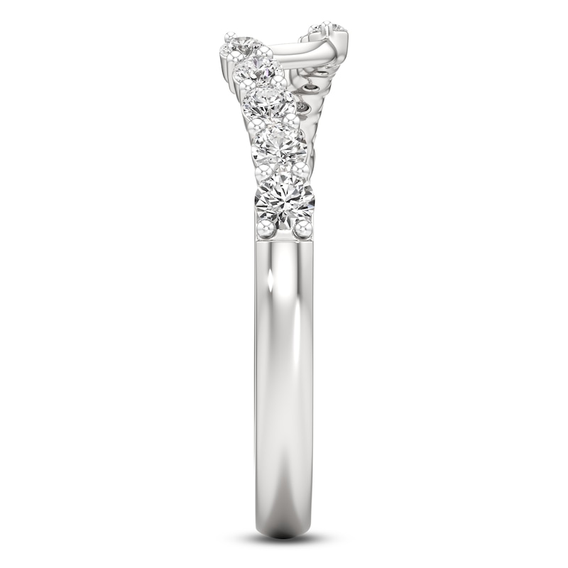 Main Image 3 of J'Lure Lab-Grown Diamond Contour Wedding Band 1/3 ct tw 18K White Gold
