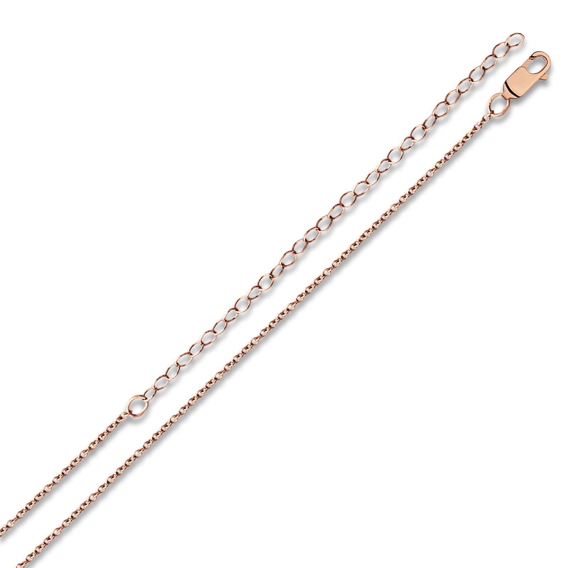 Main Image 3 of Engravable Name Bar Necklace with Cross Cutout 14K Rose Gold-Plated Sterling Silver 18"