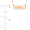 Thumbnail Image 4 of Engravable Name Bar Necklace with Cross Cutout 14K Rose Gold-Plated Sterling Silver 18"