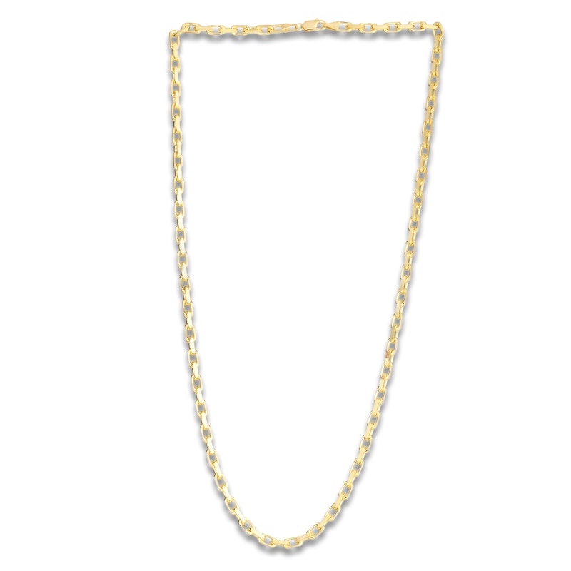 Main Image 2 of Cable Chain Necklace 3.6mm Solid 14K Yellow Gold 24"
