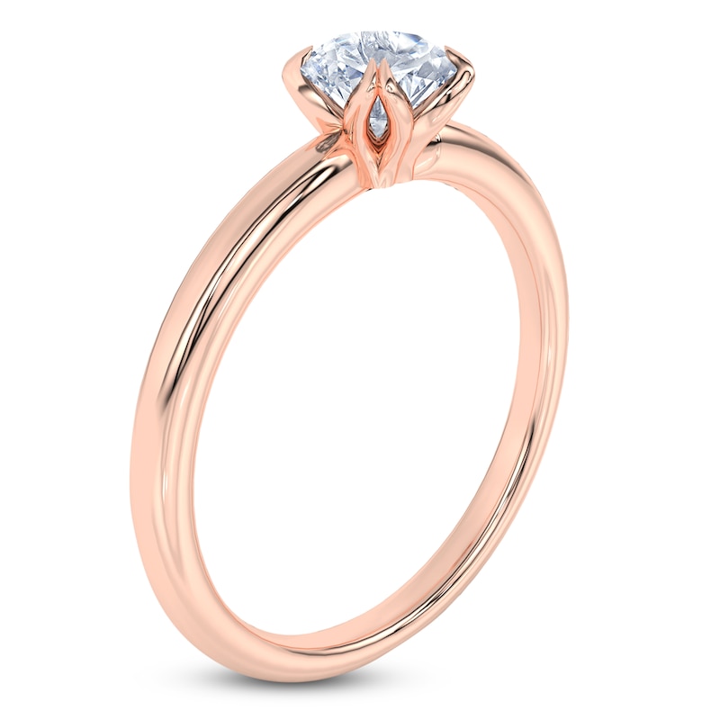 Main Image 2 of Round-Cut Diamond Solitaire Engagement Ring 1/2 ct tw 14K Rose Gold (I2/I)