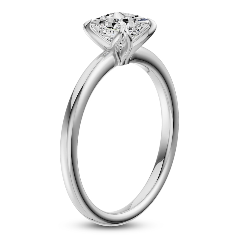 Main Image 2 of Certified Princess-Cut Diamond Solitaire Engagement Ring 1 ct tw 18K White Gold (SI2/G)
