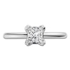 Thumbnail Image 3 of Certified Princess-Cut Diamond Solitaire Engagement Ring 1 ct tw 18K White Gold (SI2/G)