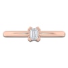 Thumbnail Image 3 of Certified Emerald-Cut Diamond Solitaire Engagement Ring 1/4 ct tw 14K Rose Gold (I1/I)
