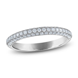 Vera Wang VOW Lab-Grown Diamond Pavé Anniversary Ring 1/2 ct tw 14K White Gold