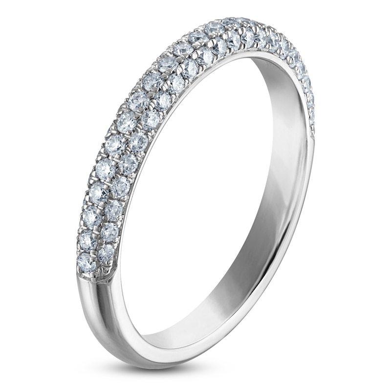 Main Image 2 of Vera Wang VOW Lab-Grown Diamond Pavé Wedding Band 1/2 ct tw 14K White Gold