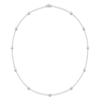 Thumbnail Image 1 of Lab-Grown Diamond Bezel-Set Station Necklace 1 ct tw 10K White Gold 18"