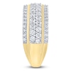 Thumbnail Image 3 of Men's Lab-Grown Diamond Four-Row Wedding Band 2 ct tw 10K Yellow Gold