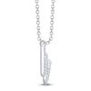 Thumbnail Image 2 of Shy Creation Diamond Letter W Pavé Necklace 1/8 ct tw 14K White Gold 18" SC55028331-W