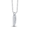 Thumbnail Image 2 of Shy Creation Diamond Letter D Pavé Necklace 1/15 ct tw 14K White Gold 18" SC55028331-D