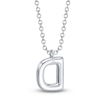 Thumbnail Image 3 of Shy Creation Diamond Letter D Pavé Necklace 1/15 ct tw 14K White Gold 18" SC55028331-D
