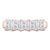 Thumbnail Image 3 of Princess-Cut Lab-Grown Diamond Five-Stone Anniversary Ring 1-1/2 ct tw 14K Rose Gold