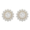 Thumbnail Image 3 of Lab-Grown Diamond Dahlia Flower Earrings 2 ct tw 14K Yellow Gold