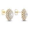 Thumbnail Image 4 of Lab-Grown Diamond Dahlia Flower Earrings 2 ct tw 14K Yellow Gold