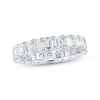 Thumbnail Image 1 of Emerald-Cut Lab-Grown Diamond Eternity Band 3-5/8 - 4-5/8 ct tw 14K White Gold
