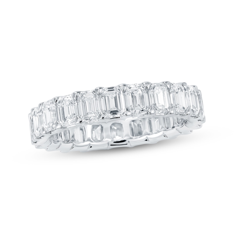 Main Image 1 of Emerald-Cut Lab-Grown Diamond Eternity Band 3-5/8 - 4-5/8 ct tw 14K White Gold