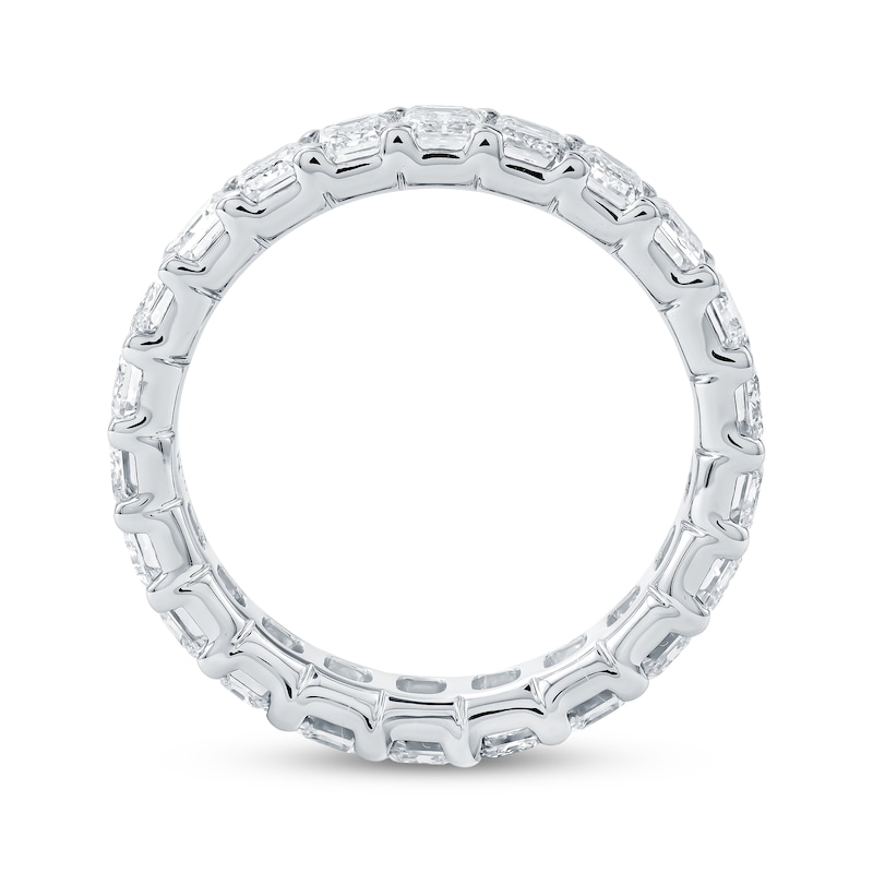 Main Image 3 of Emerald-Cut Lab-Grown Diamond Eternity Band 3-5/8 - 4-5/8 ct tw 14K White Gold