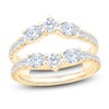 Thumbnail Image 1 of Oval & Round-Cut Lab-Grown Diamond Enhancer Ring 1-1/2 ct tw 14K Yellow Gold