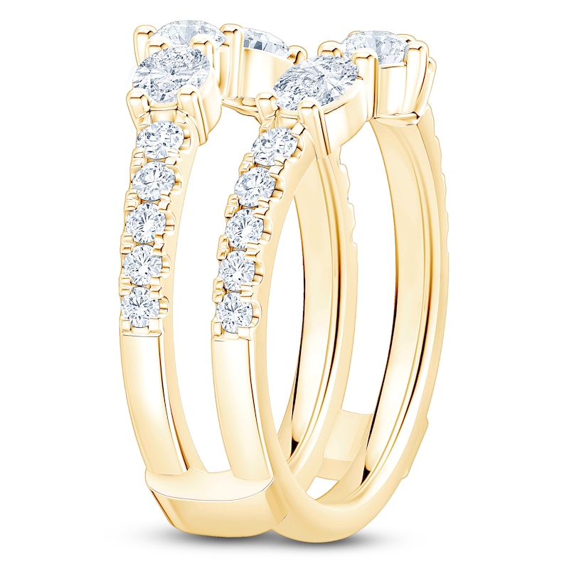 Main Image 2 of Oval & Round-Cut Lab-Grown Diamond Enhancer Ring 1-1/2 ct tw 14K Yellow Gold