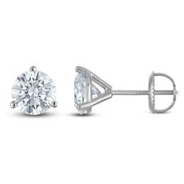 Round-Cut Lab-Grown Diamond Solitaire Stud Earrings 2 ct tw Platinum (VS2/F)