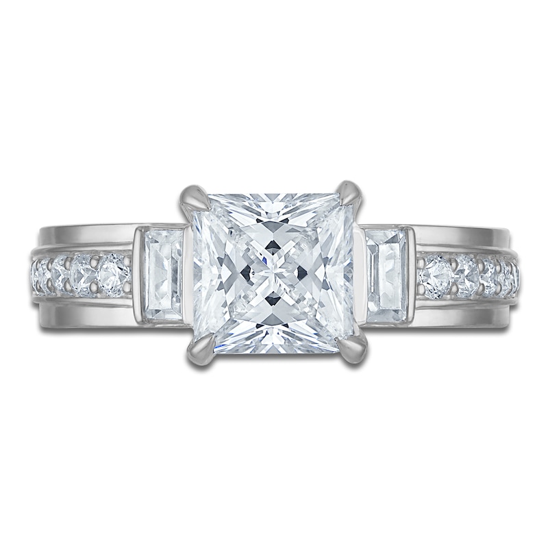 Main Image 3 of Vera Wang VOW Princess-Cut Lab-Grown Diamond Engagement Ring 2-3/8 ct tw 14K White Gold