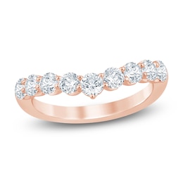 Lab-Grown Diamond Contour Anniversary Ring 1 ct tw 14K Rose Gold