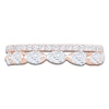 Thumbnail Image 3 of Pear-Shaped & Round-Cut Diamond Two-Row Anniversary Ring 1-1/4 ct tw 14K Rose Gold