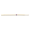 Thumbnail Image 3 of Natural Amethyst Bezel-Set Solitaire Chain Bracelet 14K Yellow Gold 7.25"