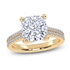 Thumbnail Image 1 of Cushion-Cut Lab-Grown Diamond Engagement Ring 3-1/4 ct tw 14K Yellow Gold