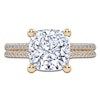Thumbnail Image 3 of Cushion-Cut Lab-Grown Diamond Engagement Ring 3-1/4 ct tw 14K Yellow Gold