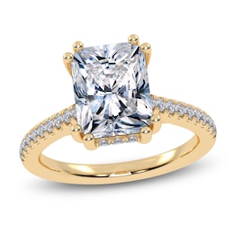 Radiant-Cut Lab-Grown Diamond Hidden Halo Engagement Ring 2-1/3 ct tw 14K Yellow Gold