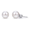 Thumbnail Image 1 of Akoya Cultured Pearl Stud Earrings 14K White Gold 7.5-8mm