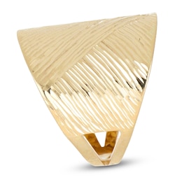 Italia D'Oro Diamond-Cut Chunky Ring 14K Yellow Gold