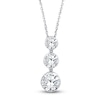 Thumbnail Image 1 of Lab-Grown Diamond Bezel-Set Three-Stone Necklace 1-1/2 ct tw 14K White Gold 18"