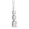 Thumbnail Image 2 of Lab-Grown Diamond Bezel-Set Three-Stone Necklace 1-1/2 ct tw 14K White Gold 18"