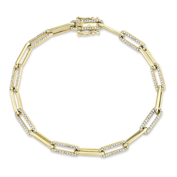 Shy Creation Diamond Bracelet 5/8 ct tw Round 14K Yellow Gold 7" SC55008688