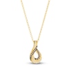 Thumbnail Image 1 of Le Vian Chocolate Diamond Swirl Pendant Necklace 1/4 ct tw 14K Honey Gold 19"