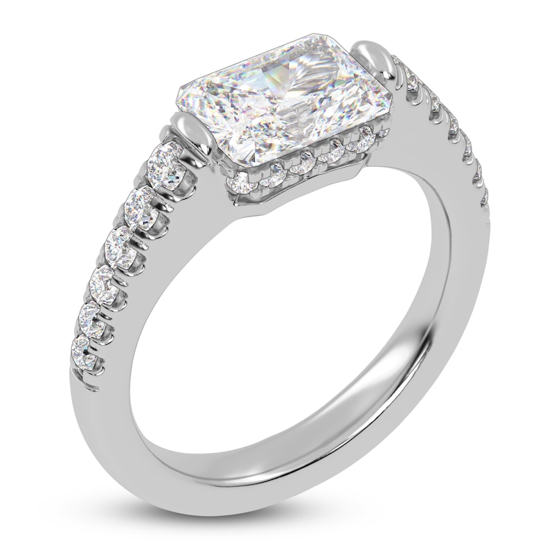 Main Image 2 of Emerald-Cut Created By Jared Studio Lab-Grown Diamond Engagement Ring 2-1/3 ct tw 14K White Gold
