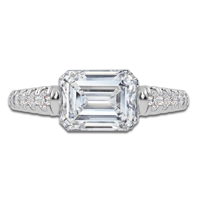 Main Image 3 of Emerald-Cut Created By Jared Studio Lab-Grown Diamond Engagement Ring 2-1/3 ct tw 14K White Gold
