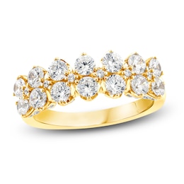 Jared Signature Diamond Double Row Ring 1-1/2 ct tw Round 14K Yellow Gold
